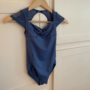 Danz n Motion Leotard Short Sleeve Blue 12-14